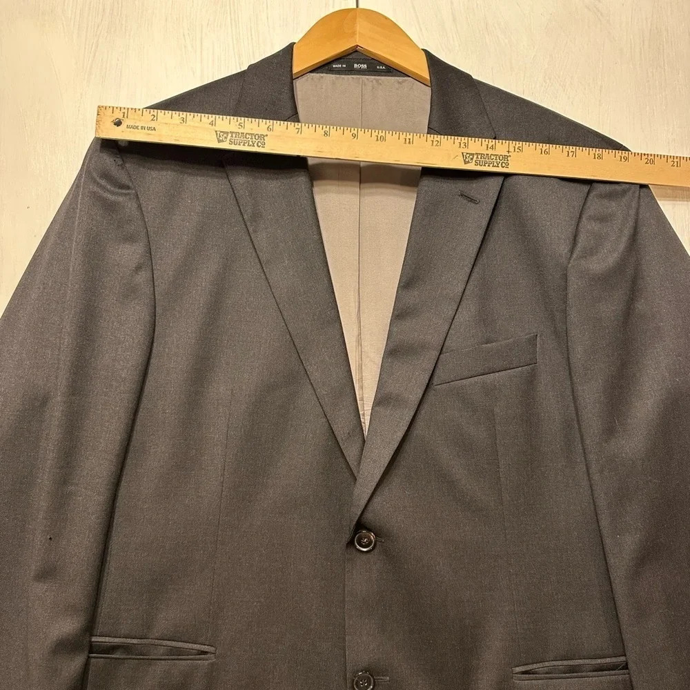 Hugo Boss Pasolini/Movie US 44S Blazer Jacket Super 100 Wool Gray Made in USA